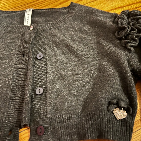 Dark gray, adorable, shrug sweater by Mayoral- size 6 - Picture 2 of 3